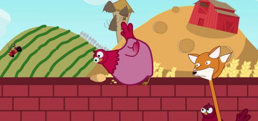 une poule sur un mur comptine enfant